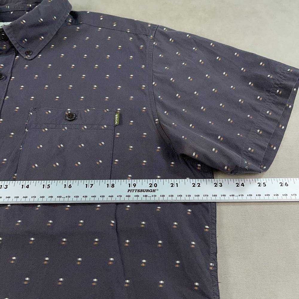 Howler Bros Shirt Mens Medium Gray Short Sleeve Button Up Cotton Casual *READ - Picture 8 of 13
